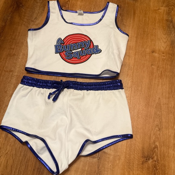 SHEIN White and Blue Bunny Squad Set - Picture 2 of 3